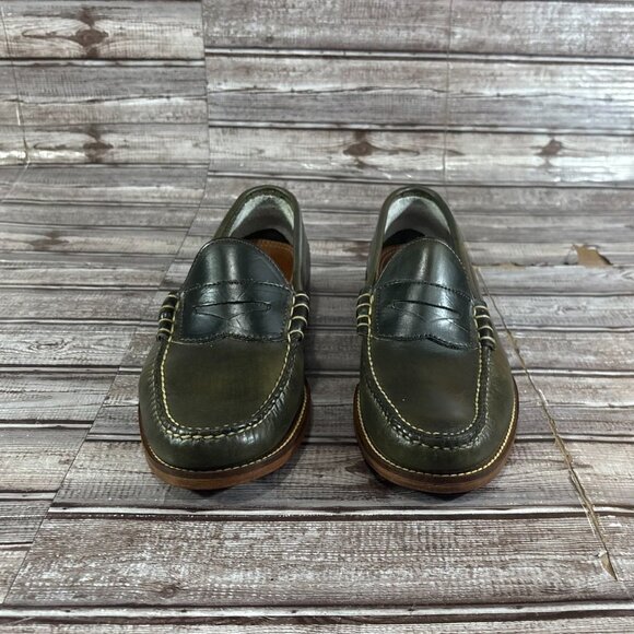 Oak Street Bootmakers Chromexcel Beefroll Penny Loafer Size 9 D color Green - Picture 2 of 9